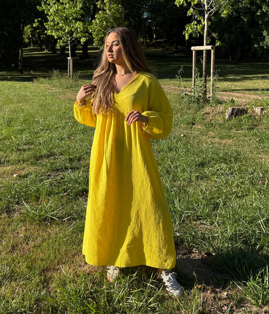 Robe en gaz de coton