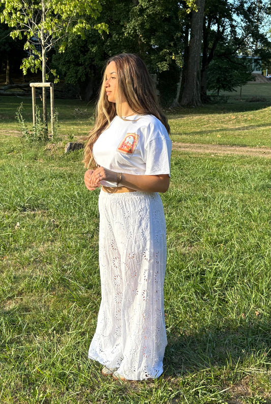 Pantalon broderie anglaise